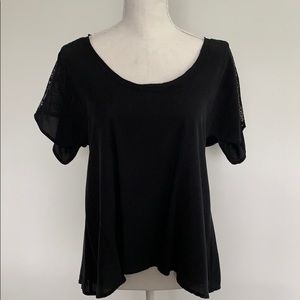 Ulla Johnson black short sleeve blouse